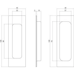 INTERSTEEL Schuifdeurkom Rechthoek 120x40mm Blind Zwart 3 INTERSTEEL Schuifdeurkom Rechthoek 120x40mm Blind Zwart -Aanbiedingen Tool Gigant Winkel 0023 447691 2