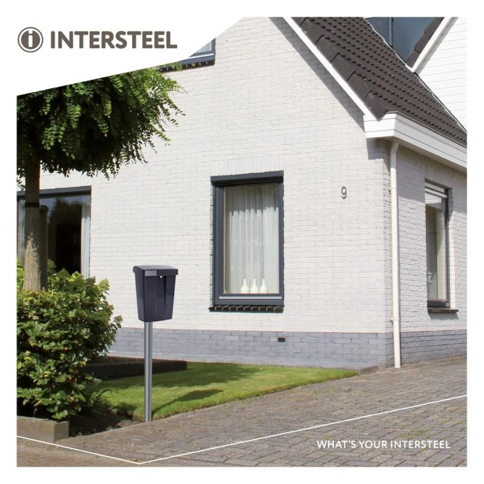 INTERSTEEL Postkast SUMMUS Kunststof Met Slot (2 Sleutels) Zwart RAL 9005 3 INTERSTEEL Postkast SUMMUS Kunststof Met Slot (2 Sleutels) Zwart RAL 9005 - Afbeelding 3
