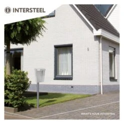 INTERSTEEL Postkast SUMMUS Kunststof Met Slot (2 Sleutels) Zilver RAL 9006 -Aanbiedingen Tool Gigant Winkel 0090 490003 9