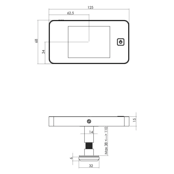 INTERSTEEL Digitale Deurcamera Met Spion DDV 3.0 2 INTERSTEEL Digitale Deurcamera Met Spion DDV 3.0 - Afbeelding 2