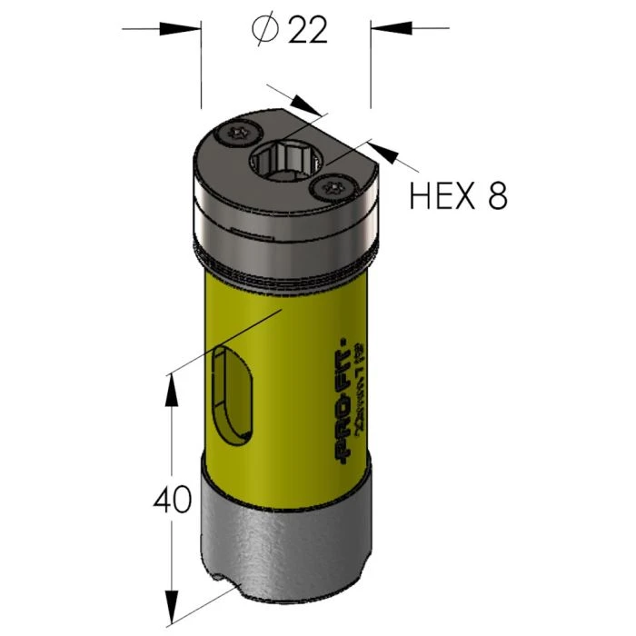 ProFit Diamantboor Met Geïntegreerde Click & Drill® Adapter 22 Mm. 2 ProFit Diamantboor Met Geïntegreerde Click & Drill® Adapter 22 Mm. - Afbeelding 2