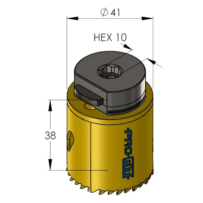 ProFit BiMetal PLUS Gatzaag 41 Mm Met Regelmatige Vertanding. 2 ProFit BiMetal PLUS Gatzaag 41 Mm Met Regelmatige Vertanding. - Afbeelding 2
