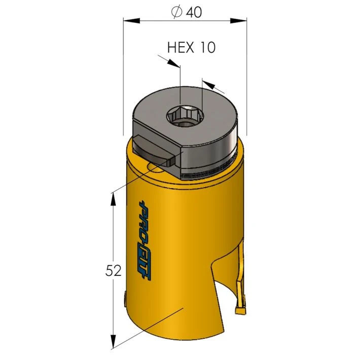 ProFit Multi Purpose Gatzaag 40 Mm Met Hardmetalen Tanden. 2 ProFit Multi Purpose Gatzaag 40 Mm Met Hardmetalen Tanden. - Afbeelding 2