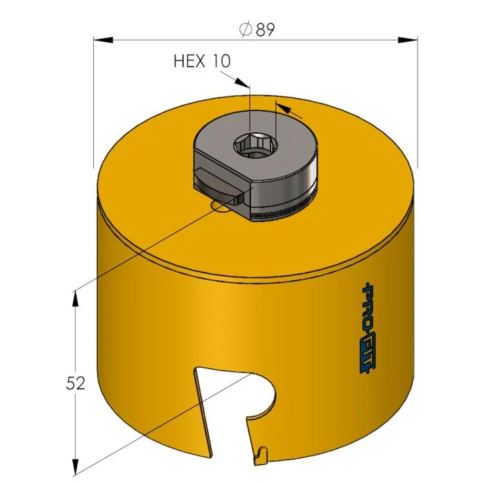 ProFit Multi Purpose Gatzaag 89 Mm Met Hardmetalen Tanden. 2 ProFit Multi Purpose Gatzaag 89 Mm Met Hardmetalen Tanden. - Afbeelding 2