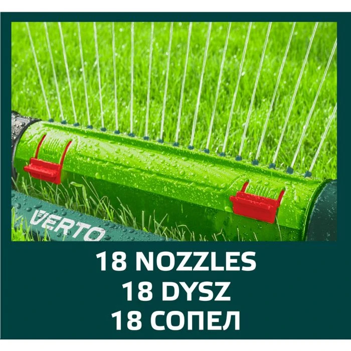 Makita VERTO Zwenksproeier 418m2 Bereik, 18 Rubbere Nozzels. 3 Makita VERTO Zwenksproeier 418m2 Bereik, 18 Rubbere Nozzels. - Afbeelding 3