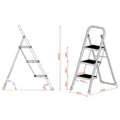 Budgetline Huishoudtrap Inklapbaar Wit 3 Treden -Aanbiedingen Tool Gigant Winkel 2030 size