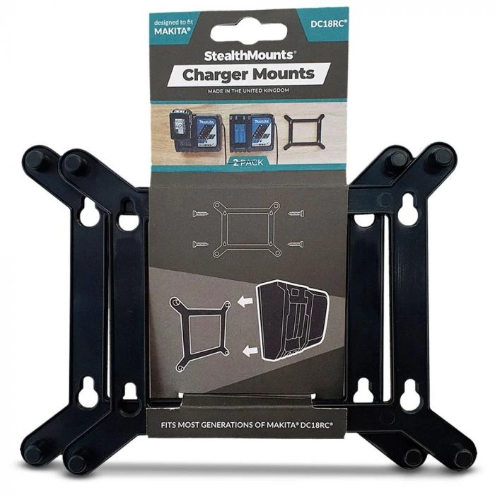 StealthMounts Opladerhouder Voor Makita 18V LXT Snellader DC18RC - Zwart - 2-pack 1 StealthMounts Opladerhouder Voor Makita 18V LXT Snellader DC18RC - Zwart - 2-pack