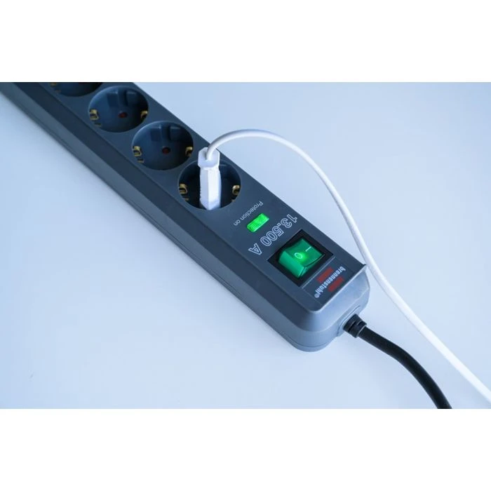 Brennenstuhl Eco-Line 13.500A Stekkerdoos Met Overspanningsbeveiliging 6-voudig Antraciet 1,5m H05VV-F 3G1,5 4 Brennenstuhl Eco-Line 13.500A Stekkerdoos Met Overspanningsbeveiliging 6-voudig Antraciet 1,5m H05VV-F 3G1,5 - Afbeelding 4