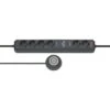 Brennenstuhl Eco-Line Stekkerdoos Comfort Switch Plus EL CSP 24 6-voudig Antraciet 1,5m H05VV-F 3G1,5 2 Permanent