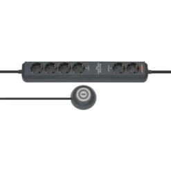 Brennenstuhl Eco-Line Stekkerdoos Comfort Switch Plus EL CSP 24 6-voudig Antraciet 1,5m H05VV-F 3G1,5 2 Permanent