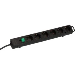 Brennenstuhl Comfort-Line Plus Stekkerdoos Met Platte Stekker 6-voudig Zwart 2m H05VV-F 3G1,5 -Aanbiedingen Tool Gigant Winkel 4007123641086 1153300100 a009 detail