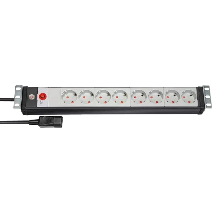Brennenstuhl Premium-Line 19" Contactdoosstrip Voor Schakelkasten 8-voudig Zw/lichtgr 3m H05VV-F 3G1,5 19"-Format 1 Brennenstuhl Premium-Line 19" Contactdoosstrip Voor Schakelkasten 8-voudig Zw/lichtgr 3m H05VV-F 3G1,5 19"-Format