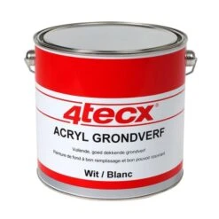 4tecx Acryl Grondverf Wit RAL9001 2,5ltr