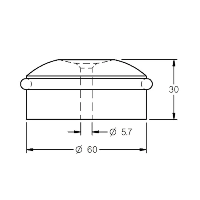 Hermeta DEURBUFFER VLOER ROND 60 MM MAT NATUREL (4760-11E) 2 Hermeta DEURBUFFER VLOER ROND 60 MM MAT NATUREL (4760-11E) - Afbeelding 2