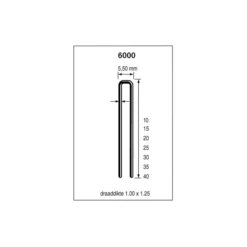 Makita Dutack Nieten 6000 15 Mm. Staal