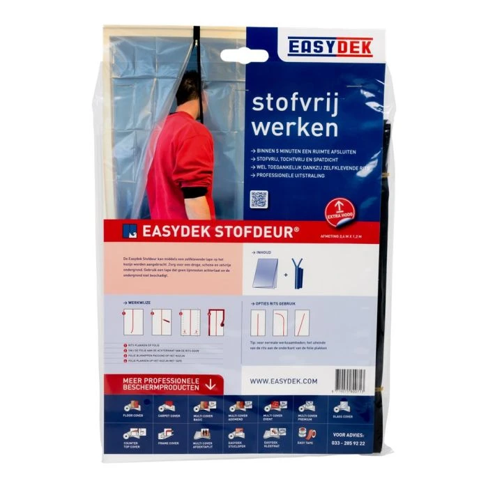 Easydek Stofdeur 2400mm X 1200mm Incl. Rits 2 Easydek Stofdeur 2400mm X 1200mm Incl. Rits - Afbeelding 2