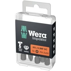 Wera 851/4 IMP DC IMPAKTOR BITS PHILLIPS, PH 2 X 50 MM -Aanbiedingen Tool Gigant Winkel 851 4 imp dc ph diy