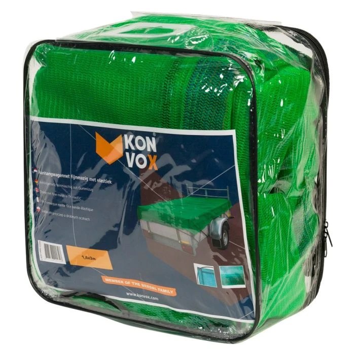 Konvox Aanhangwnet Fijnmazig Met Elastiek 1,6x3m Groen 1 Konvox Aanhangwnet Fijnmazig Met Elastiek 1,6x3m Groen