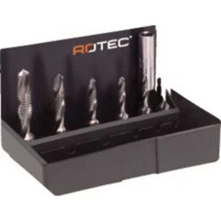 HSS Combi-boor- / Tapbitset 7-dlg. Rotec, In Cassette. -Aanbiedingen Tool Gigant Winkel 900 2030