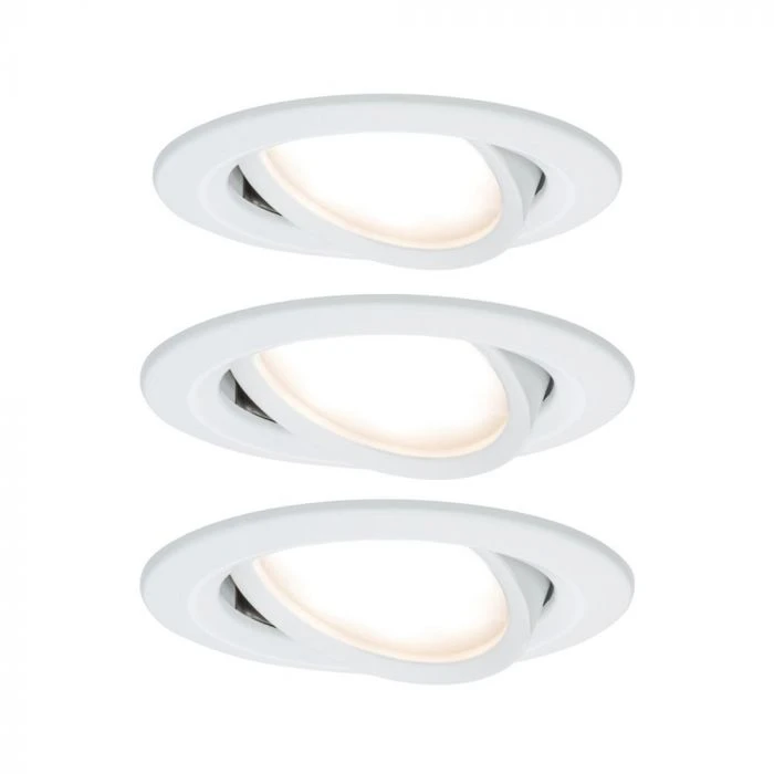 Paulmann Set Nova Coin Rond Zwenkbaar LED 3x6,5W 1 Paulmann Set Nova Coin Rond Zwenkbaar LED 3x6,5W