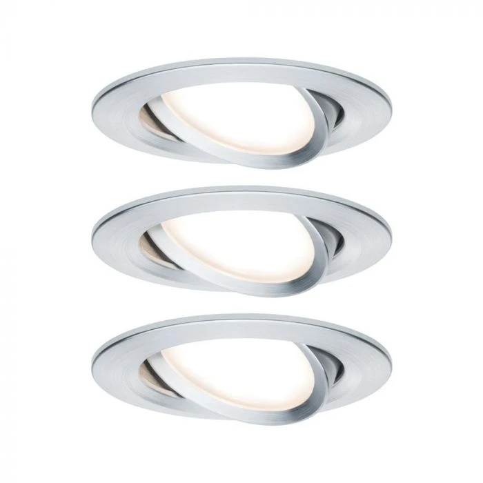 Paulmann Set Nova Coin Rond Zwenk LED 3x6,5W 230V 1 Paulmann Set Nova Coin Rond Zwenk LED 3x6,5W 230V