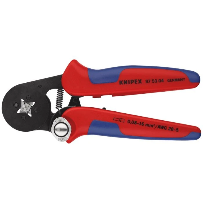 KNIPEX Zelfinstellende Krimptang Voor Adereindhulzen, Met Zij-invoering 1 KNIPEX Zelfinstellende Krimptang Voor Adereindhulzen, Met Zij-invoering