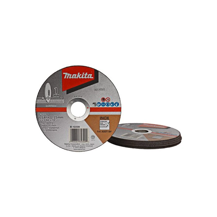 Makita B-12239 Doorslijpschijf 125x22,23x1,0mm RVS 3 Makita B-12239 Doorslijpschijf 125x22,23x1,0mm RVS - Afbeelding 3