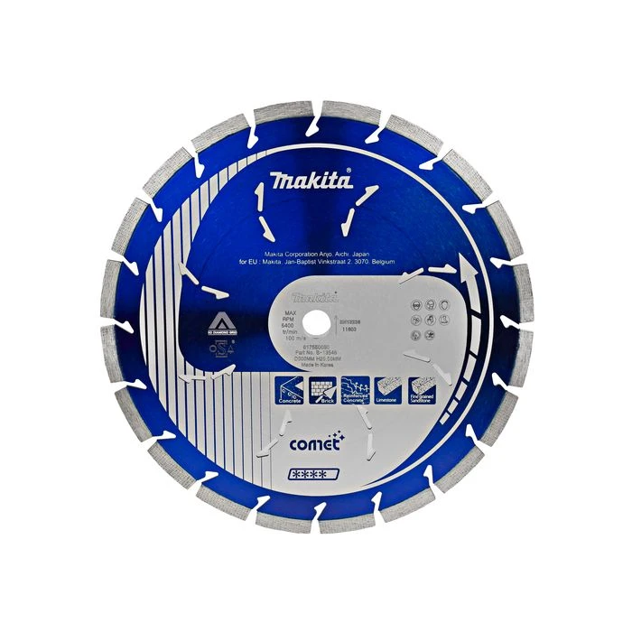 Makita B-12762 Diamantschijf 115x22,23x2,2mm Blauw 1 Makita B-12762 Diamantschijf 115x22,23x2,2mm Blauw