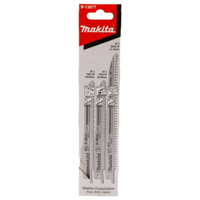 Makita B-13677 Reciprozaagbladenset 3-delig 2 Makita B-13677 Reciprozaagbladenset 3-delig - Afbeelding 2