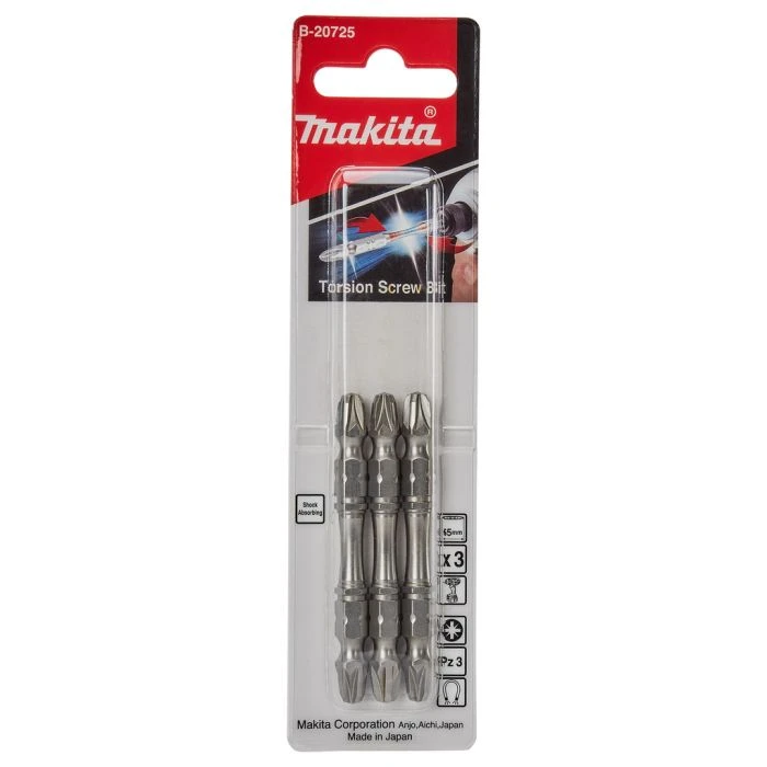 Makita B-20725 Slagschroefbit PZ3x65mm 3 Makita B-20725 Slagschroefbit PZ3x65mm - Afbeelding 3