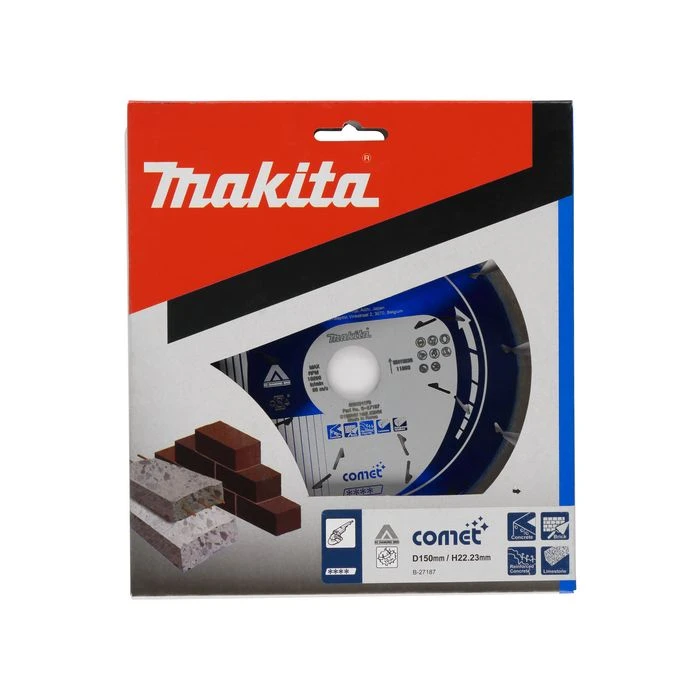 Makita B-27187 Diamantschijf 150x22,23x2,2mm Blauw 5 Makita B-27187 Diamantschijf 150x22,23x2,2mm Blauw - Afbeelding 5