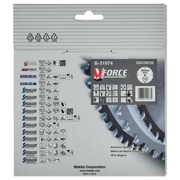 Makita B-31974 Cirkelzaagblad Hout 8 Makita B-31974 Cirkelzaagblad Hout - Afbeelding 8