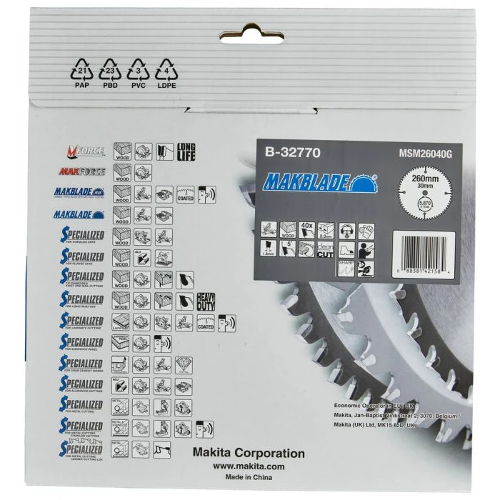 Makita B-32770 Afkortzaagblad Hout 8 Makita B-32770 Afkortzaagblad Hout - Afbeelding 8