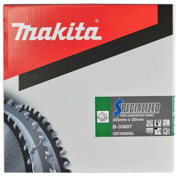 Makita B-33607 Cirkelzaagblad Sandwichpaneel 11 Makita B-33607 Cirkelzaagblad Sandwichpaneel - Afbeelding 11