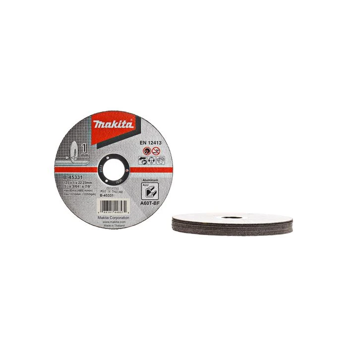 Makita B-45331 Doorslijpschijf 125x22,23x1,0mm Aluminium 2 Makita B-45331 Doorslijpschijf 125x22,23x1,0mm Aluminium - Afbeelding 2