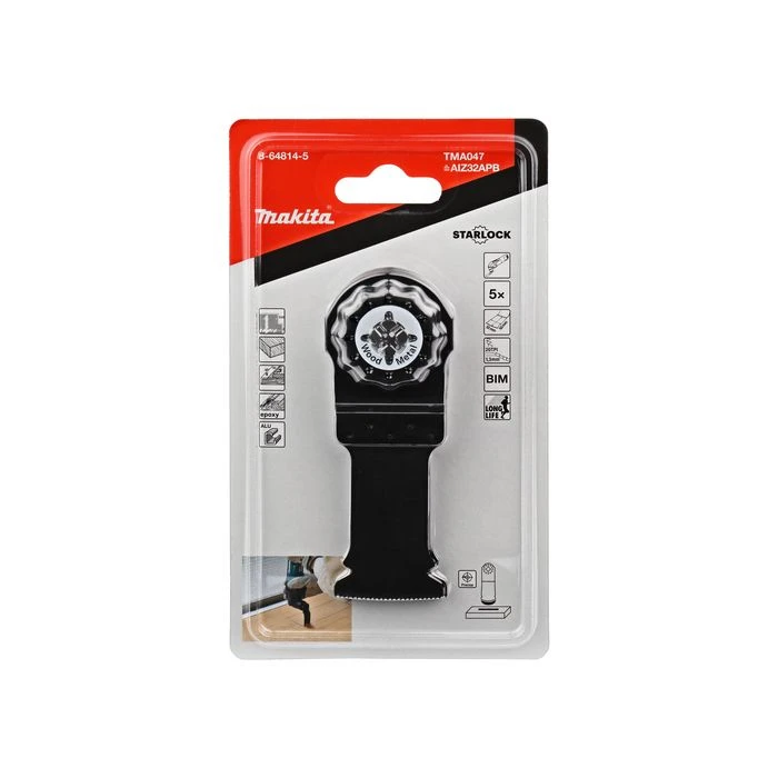 Makita B-64814-5 TMA047 Invalzaagblad 32x50mm Hout&staal (5st) 5 Makita B-64814-5 TMA047 Invalzaagblad 32x50mm Hout&staal (5st) - Afbeelding 5