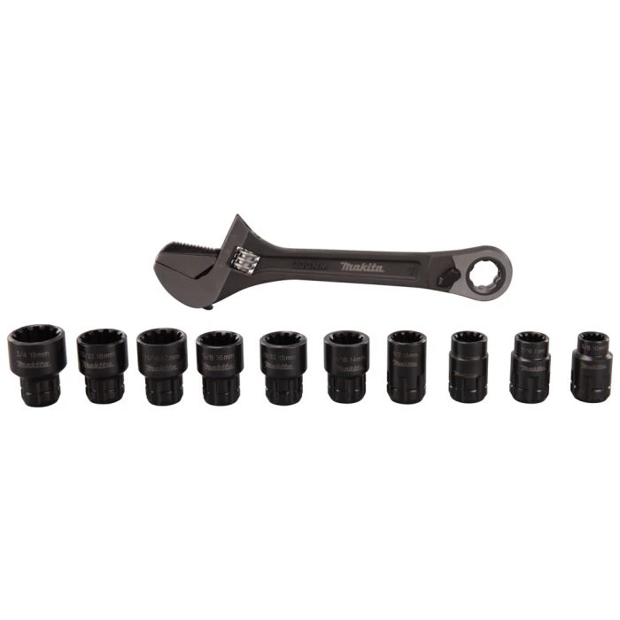 Makita B-65458 Verstelbare Moersleutel/pijptang/ratel 6-GL 14-delige Set 4 Makita B-65458 Verstelbare Moersleutel/pijptang/ratel 6-GL 14-delige Set - Afbeelding 4
