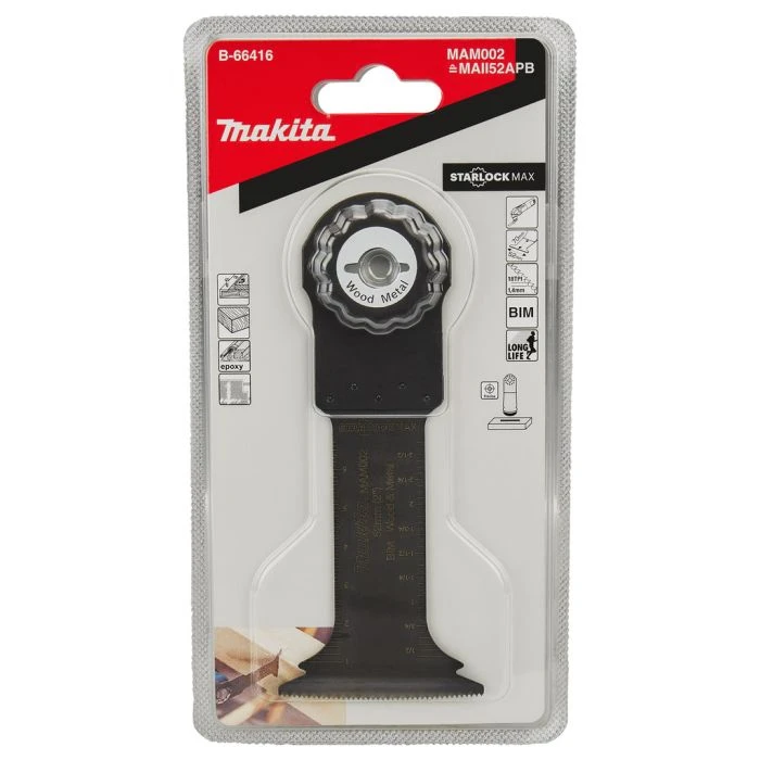 Makita B-66416 MAM002 Invalzaagblad 52x70mm Hout&staal 4 Makita B-66416 MAM002 Invalzaagblad 52x70mm Hout&staal - Afbeelding 4