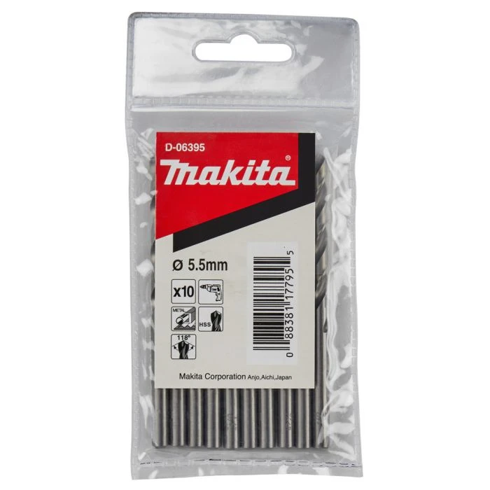 Makita D-06395 Metaalboor 5.5X93mm (10 Stuks) HSS 4 Makita D-06395 Metaalboor 5.5X93mm (10 Stuks) HSS - Afbeelding 4