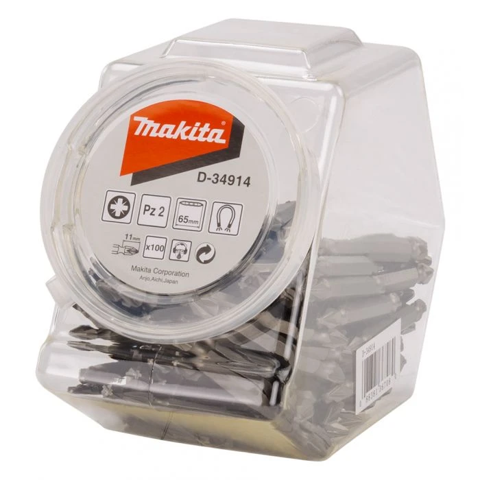 Makita D-34914 Schroefbit Dubbel PZ2x65mm In Pot 100 Stuks 3 Makita D-34914 Schroefbit Dubbel PZ2x65mm In Pot 100 Stuks - Afbeelding 3