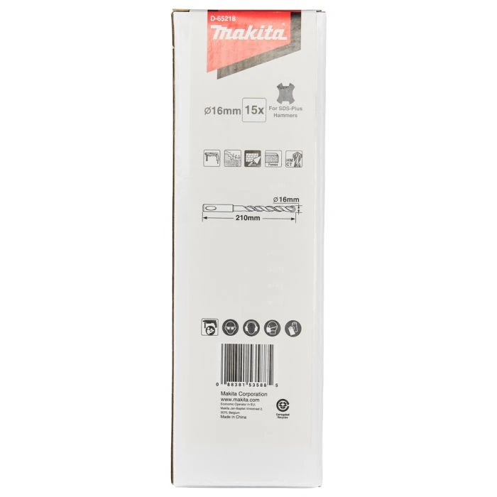 Makita D-65218 PBS: Betonboor 16x210mm 10 Makita D-65218 PBS: Betonboor 16x210mm - Afbeelding 10