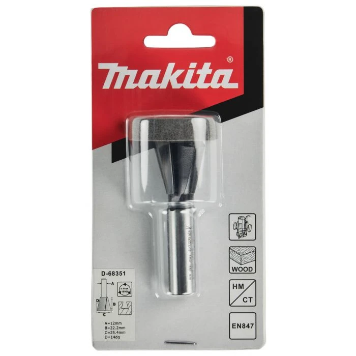 Makita D-68351 Zwaluwstaartfrees 25,4x22,2 S12 5 Makita D-68351 Zwaluwstaartfrees 25,4x22,2 S12 - Afbeelding 5