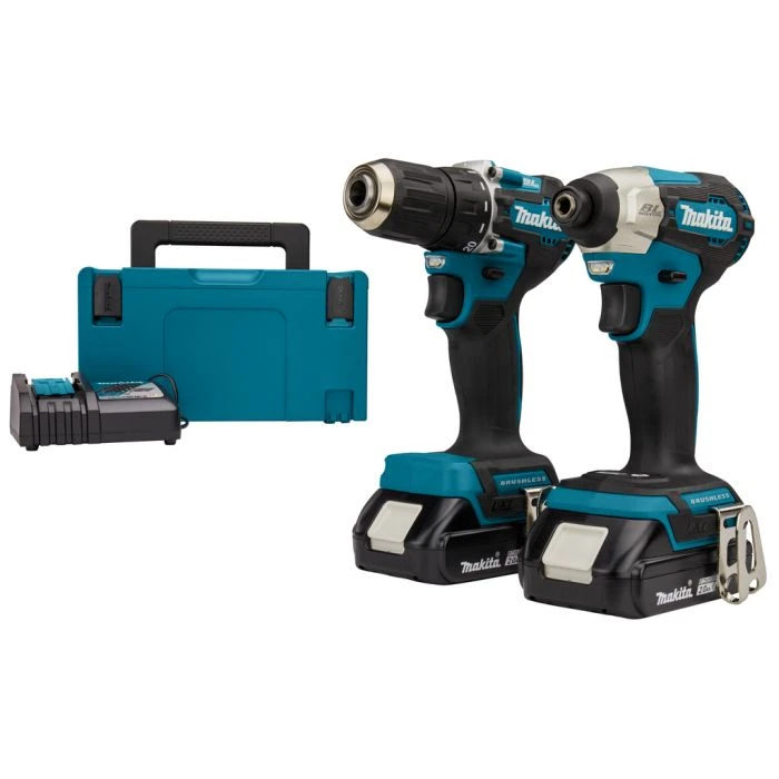 Makita DLX2423AJ 18 V Combiset Voor Lichter Boor- En (slag)schroefwerk 1 Makita DLX2423AJ 18 V Combiset Voor Lichter Boor- En (slag)schroefwerk