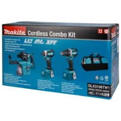 Makita DLX3106TW1 18 V Combiset Voor (slag)schroeven En Boren In Hout En Beton -Aanbiedingen Tool Gigant Winkel DLX3106TW1 A1R1