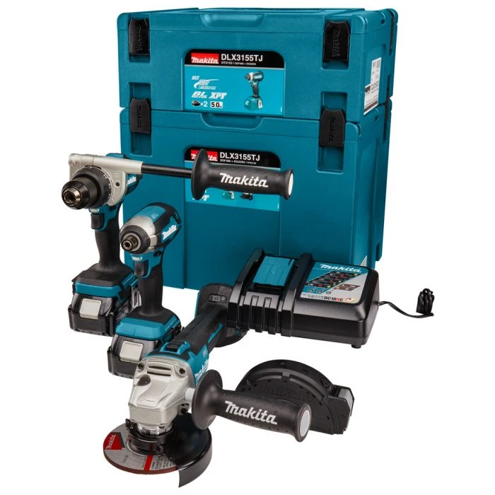 Makita DLX3155TJ 18 V Combiset Boren, (slag)schroeven En Slijpen 9 Makita DLX3155TJ 18 V Combiset Boren, (slag)schroeven En Slijpen - Afbeelding 9