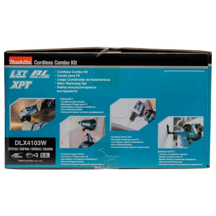 Makita DLX4103W 18 V Combiset Voor Allround Boor-, Schroef- En Slijpwerk 5 Makita DLX4103W 18 V Combiset Voor Allround Boor-, Schroef- En Slijpwerk - Afbeelding 5