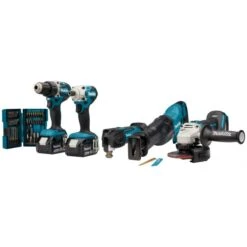 Makita DLX5068TX1 18 V Combiset Voor (slag)schroeven, Boren, Slijpen En Zagen En Met Multitool -Aanbiedingen Tool Gigant Winkel DLX5068TX1 C2R0 s102