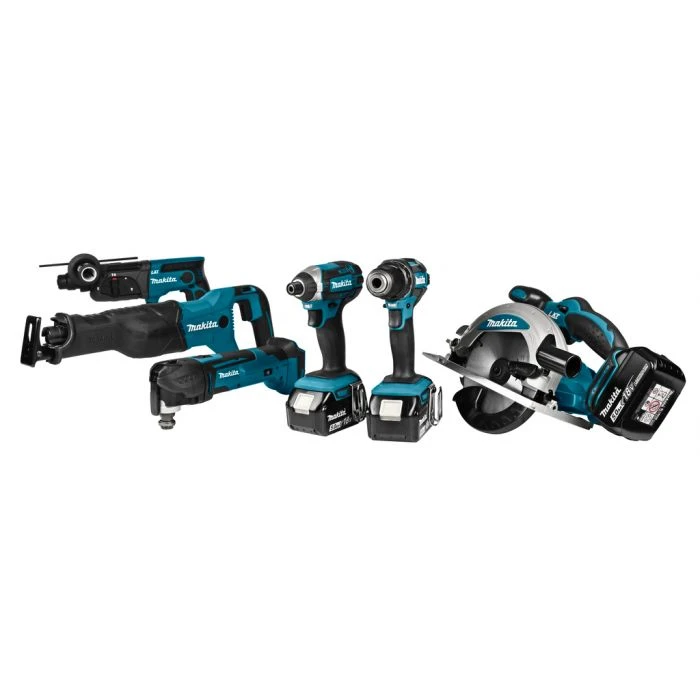 Makita DLX6038T 18 V Combiset Voor Divers Zaag-, Boor- En (slag)schroefwerk 2 Makita DLX6038T 18 V Combiset Voor Divers Zaag-, Boor- En (slag)schroefwerk - Afbeelding 2
