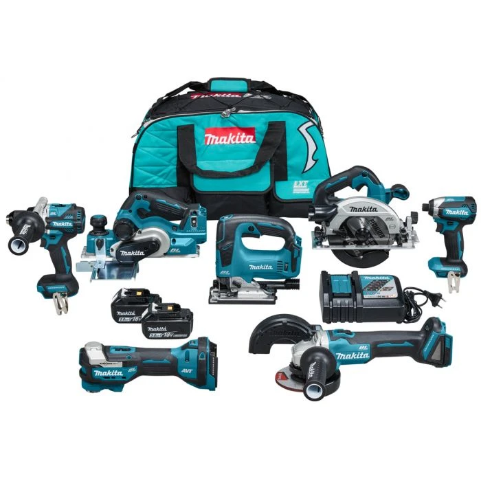 Makita DLX7019TX1 18 V Combiset Voor (slag)schroeven, Boren, Slijpen, Schaven En Zagen En Met Multitool 2 Makita DLX7019TX1 18 V Combiset Voor (slag)schroeven, Boren, Slijpen, Schaven En Zagen En Met Multitool - Afbeelding 2