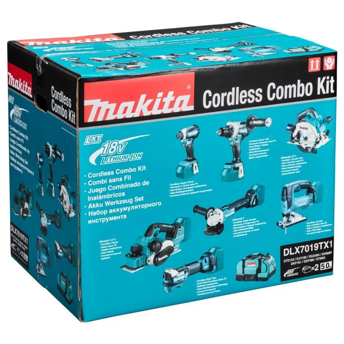 Makita DLX7019TX1 18 V Combiset Voor (slag)schroeven, Boren, Slijpen, Schaven En Zagen En Met Multitool 7 Makita DLX7019TX1 18 V Combiset Voor (slag)schroeven, Boren, Slijpen, Schaven En Zagen En Met Multitool - Afbeelding 7